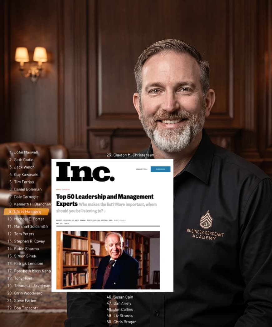 Chris Hallberg, ranked #9 on Inc.com's Top 50 Leadership and Management Experts
